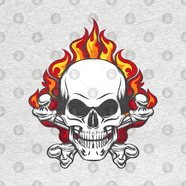 Skull in Flame by devaleta